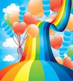 Rainbow Romantic Hearts