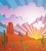 Abstract Desert Sunset