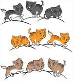 Cartoon Cats Smiling
