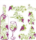 Bottle Glass Grapevines