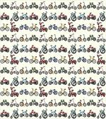 Colorful Bicycles Pattern