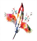 Feather with Wings Birds
