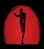 Man Silhouette Pose Round