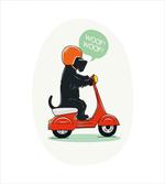 Scooter Ridding Puppies artwork
