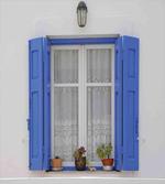 Shutters Flowers Window artwork
