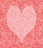 Pink Heart Damask