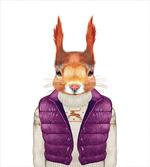 Animal down Vest Sweater