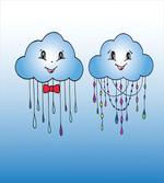 Doodle Clouds with Rain
