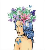 Floral Spring Woman Teen