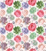 Peony Roses and Cactus