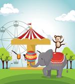 Joyful Animals in Circus