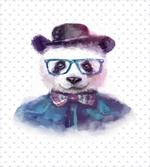 Hipster Panda with Tie