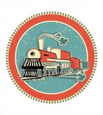 Retro Train Art