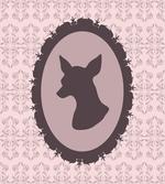 Dog Silhouette in Vintage