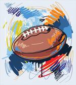 Rugby Ball Doodle Art