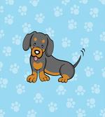Happy Puppy Cartoon