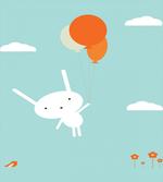 Flying Rabbit Balloons Sky