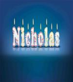 Boys Name Party Candle