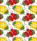 Grunge Dots and Hibiscus