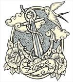 Anchor and Roses Clouds
