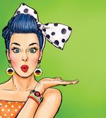 Retro Girl Polka Dots Dress
