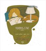 Girl and Cat Sleep on Book