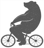 Bike Humor Hipster Bear