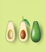 Realistic Half Avocado