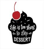 Muffin Silhouette Words artwork