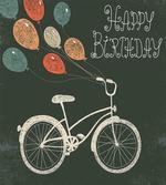 Bike Ballons Happy Birthday