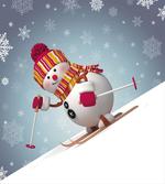 Skiing 3D Style Winter