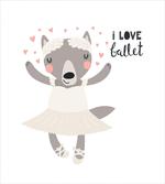Ballerina Wolf in a Tutu