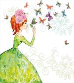 Cartoon Lady Pastel