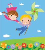 Cartoon Kids Friends
