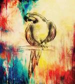 Vintage Grunge Parrot