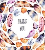 Bird Feathers Thank You