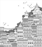 Doodle Style Kathmandu