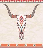 Ornate Bull Skull