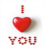 3D Heart Letters