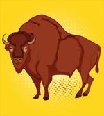 Comic Book Drawn Bison