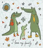 Alligator Family Cartoon