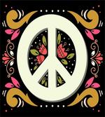 Peace Sign with Flowers