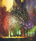 Mysterious Trees Birds artwork