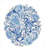 Paisley Circle in Blue