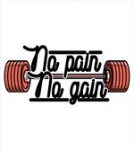 No Pain No Gain Sign