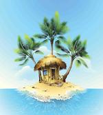 Bungalow with Palm Tree