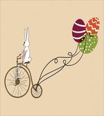 Bunny on Bike Egg Balloons artwork