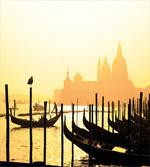 Romantic City at Sunrise