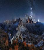Italy Mountains Milky Way