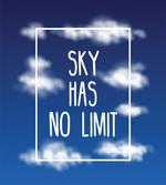 Sky Has No Limit Square Frame